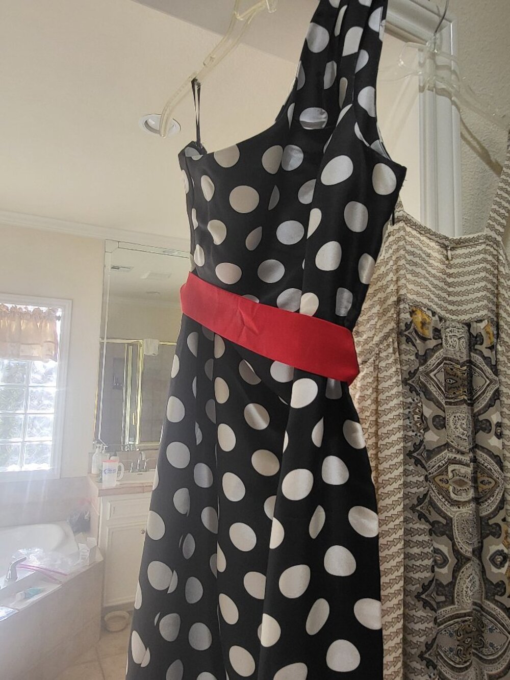 Cute polka dots with contrast tie